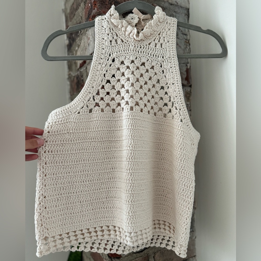 Rebecca Taylor S Crochet Cream Top